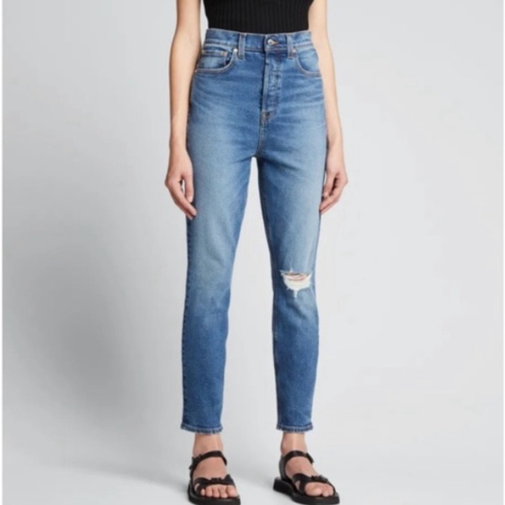GRLFRND Piper High Rise Distressed Denim Jeans NWT Sz 31